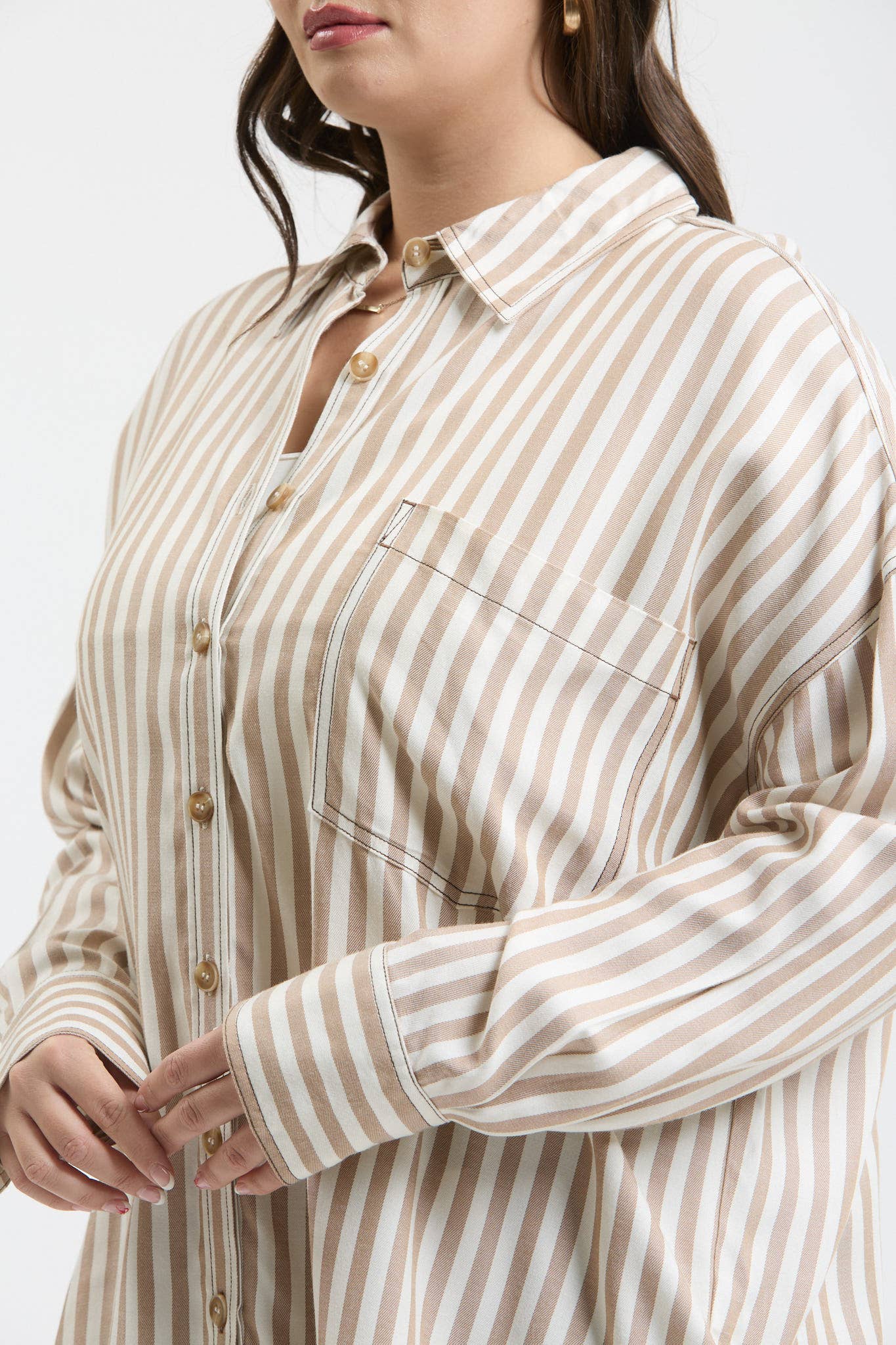 Plus Striped Long Sleeve