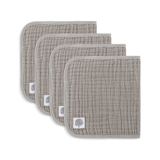 Gray Set - Muslin Burp Cloths (4 Pack)