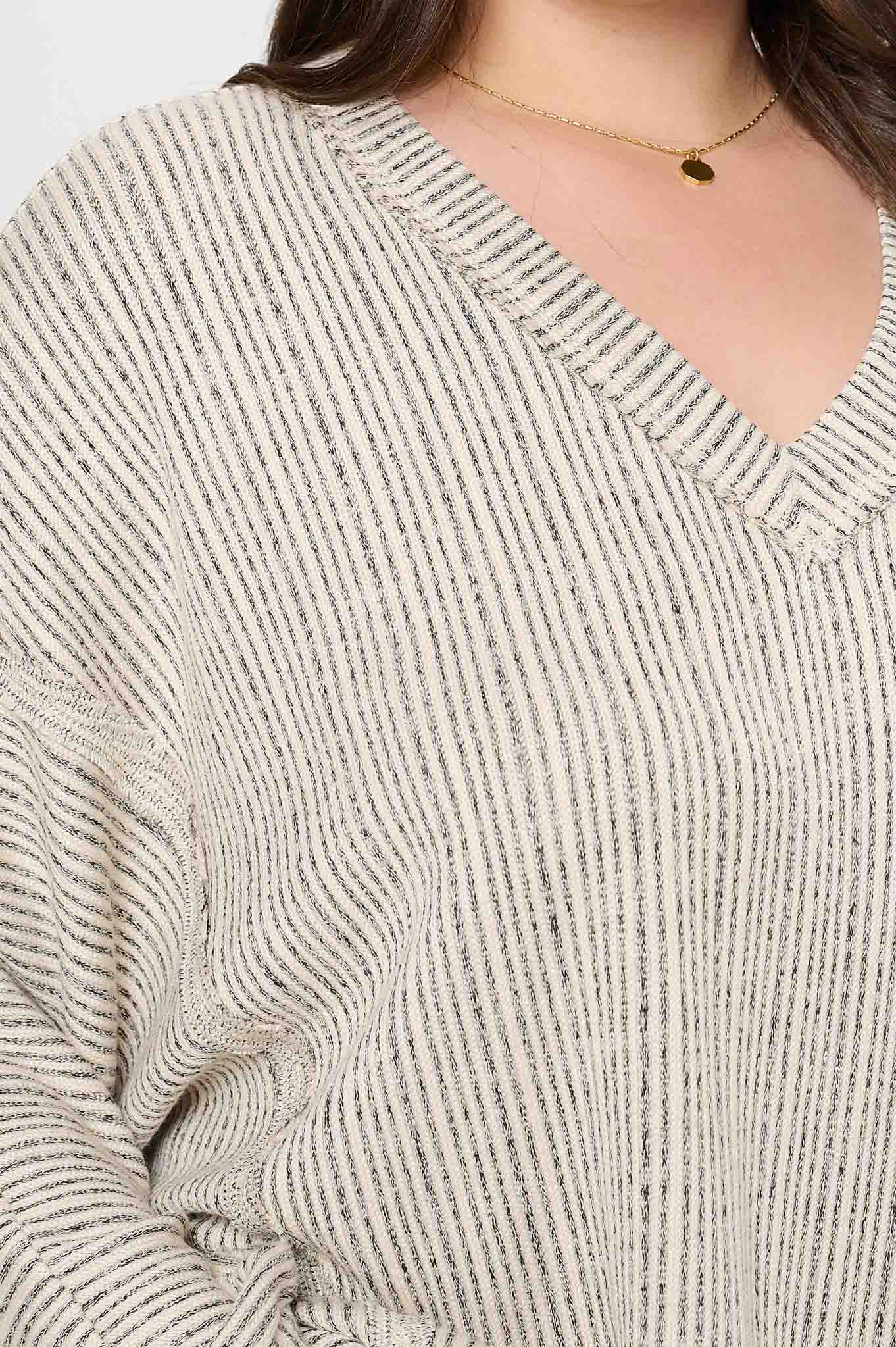 Plus Striped Pull Over