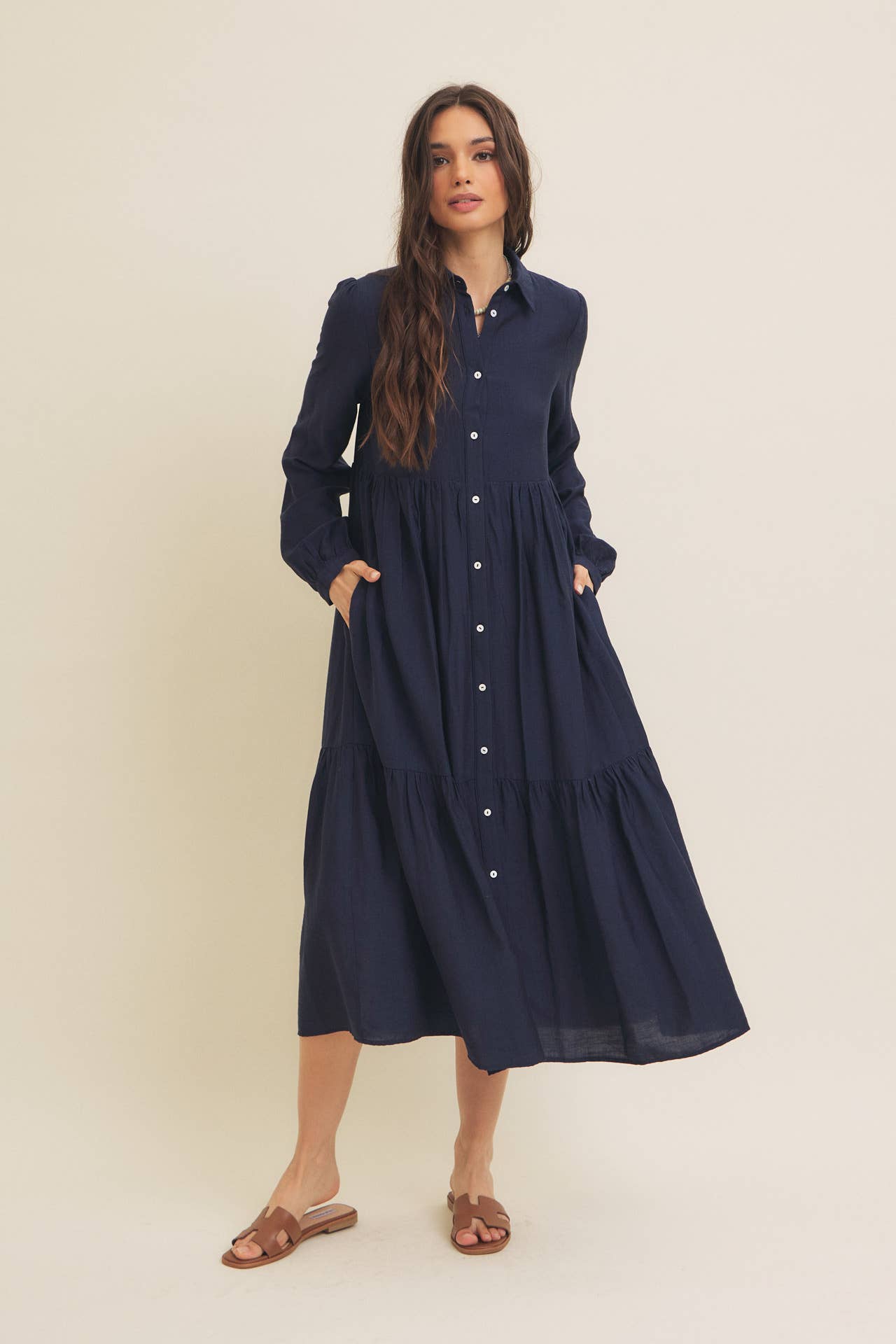 Button Down Midi Dress