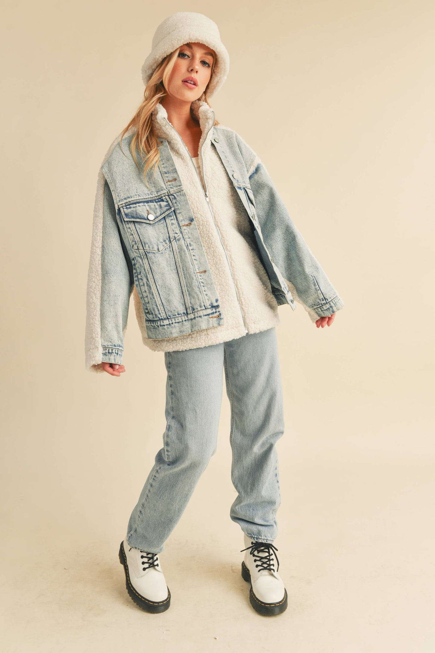 Denim and Sherpa Jacket