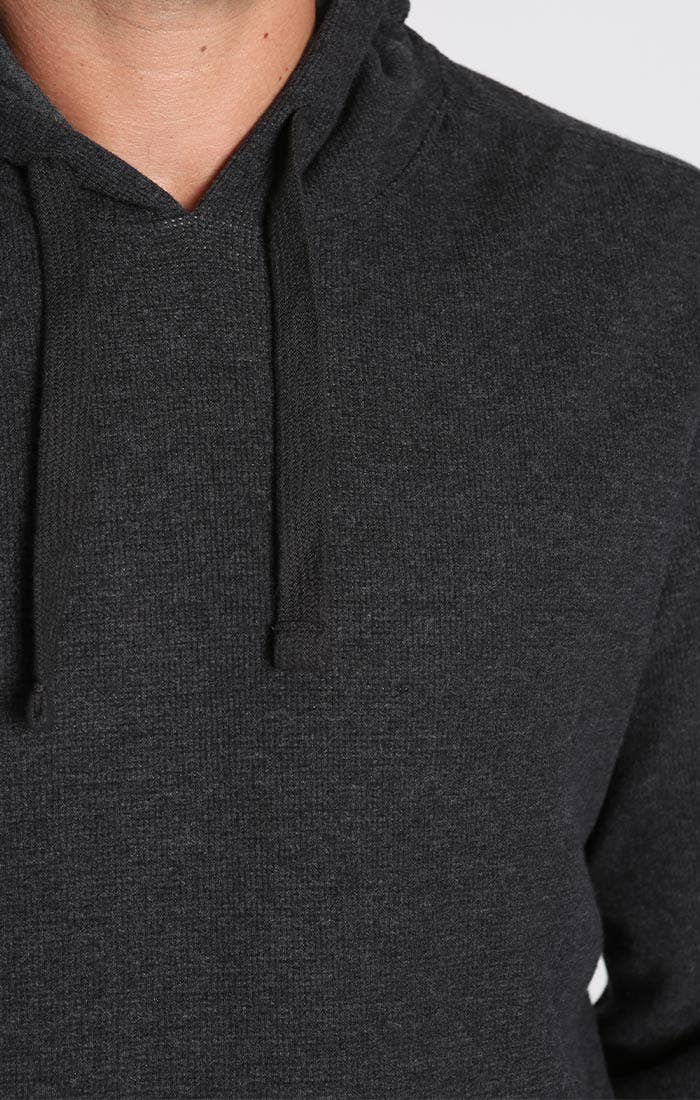 Charcoal Bedford Brushed Waffle Hoodie