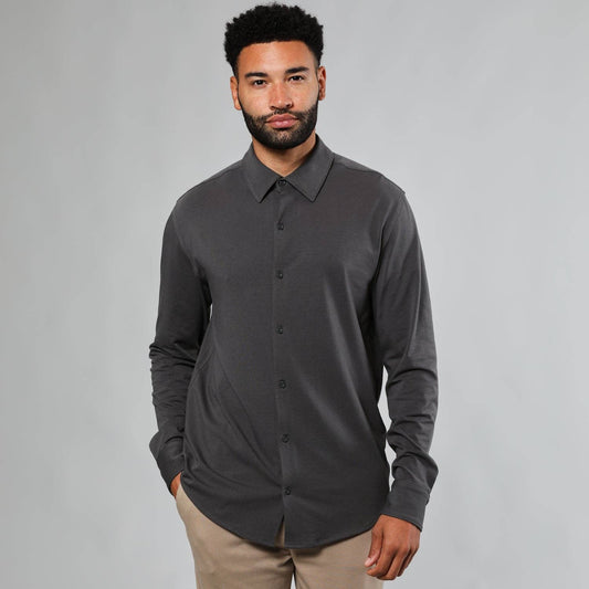 Long Sleeve Button Up Shirt | Carbon