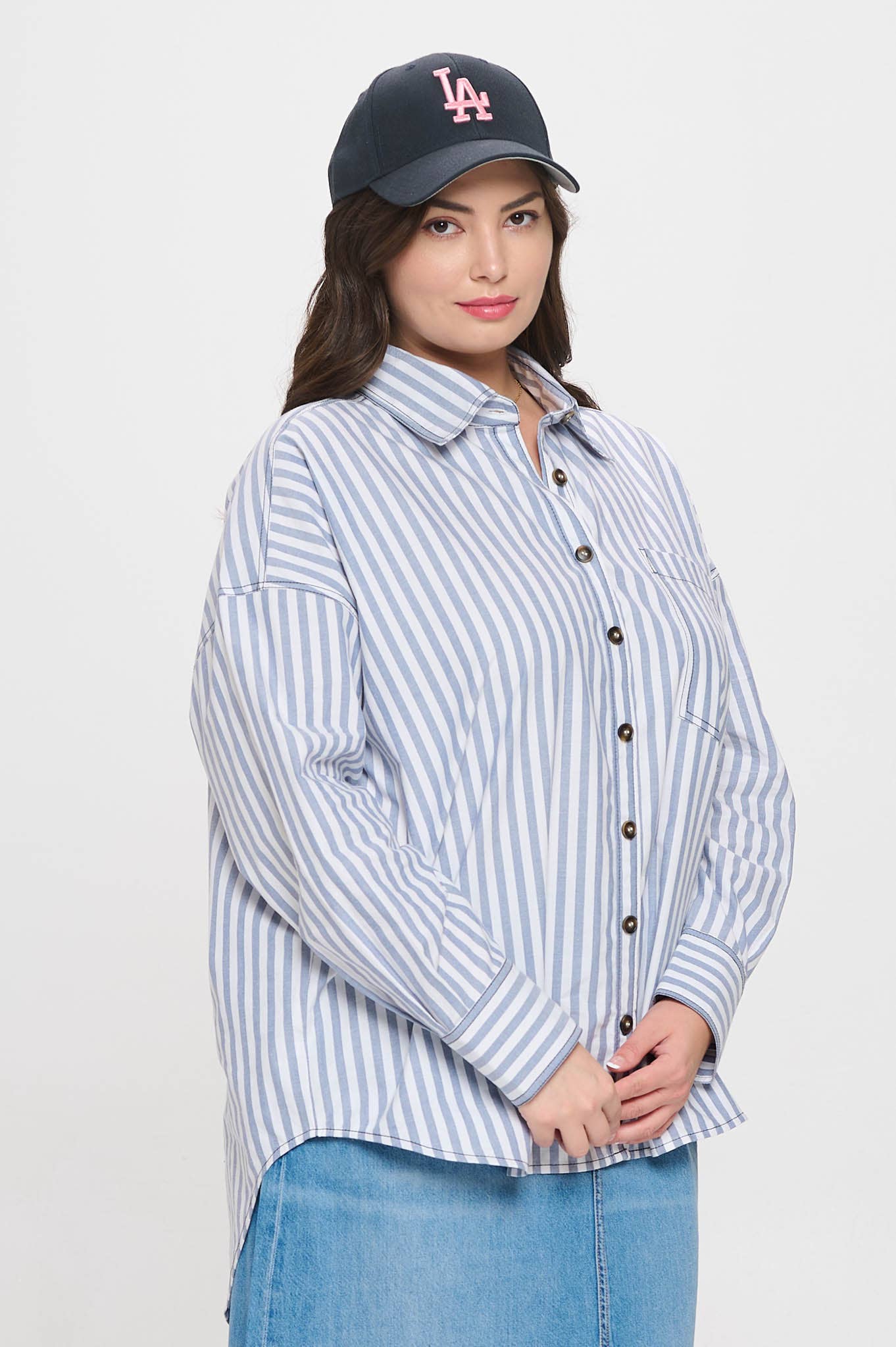 Plus Striped Long Sleeve