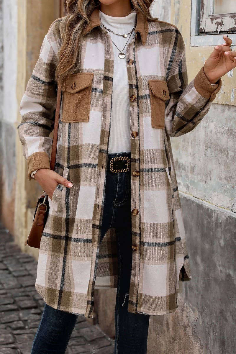 Casual Mid-Length Plaid