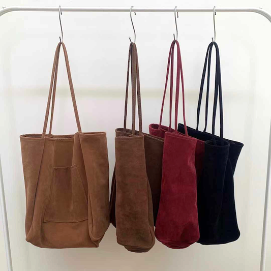 Large Suede-Like Tote Bag