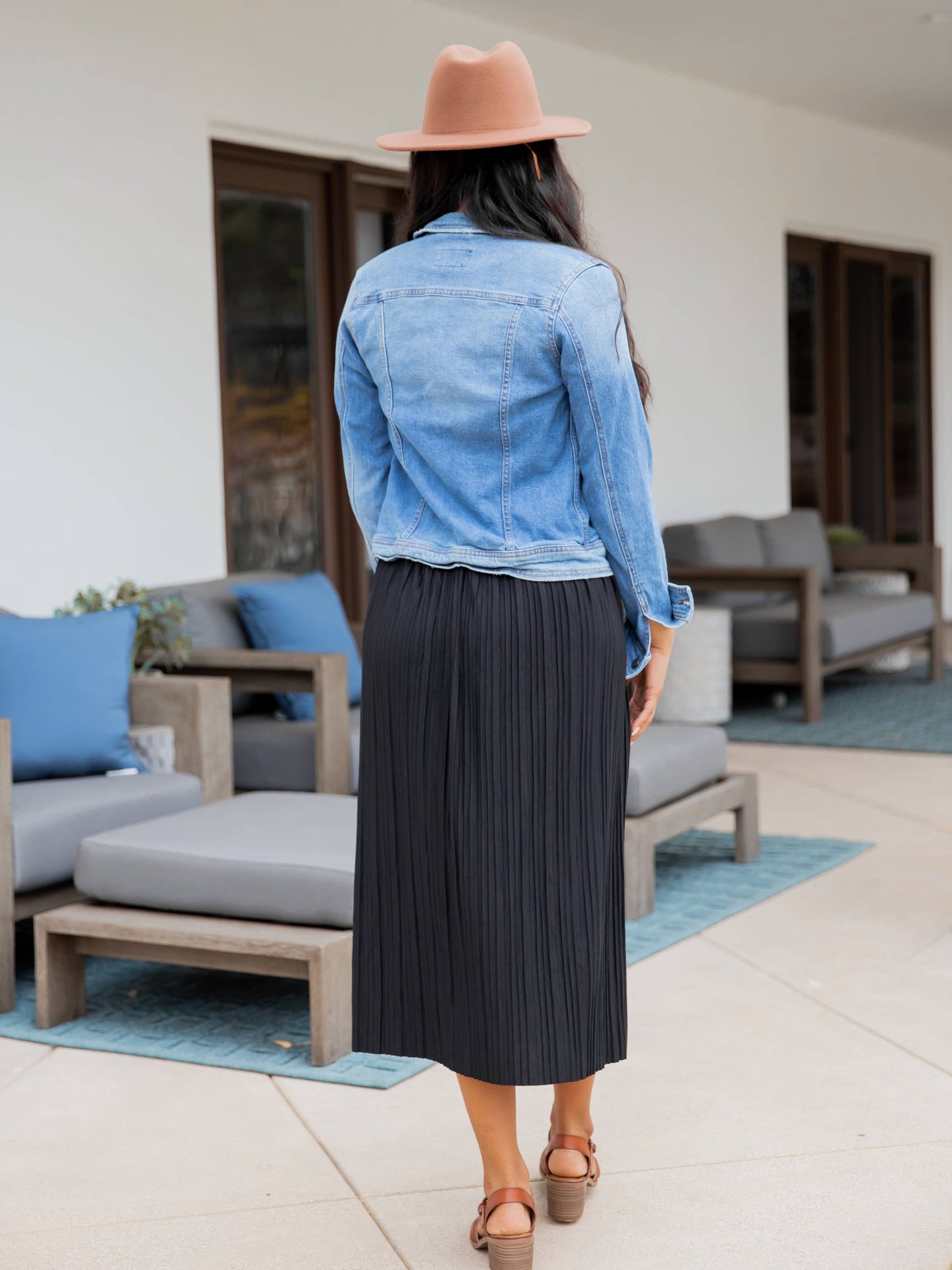 Pleated Midi Skirt