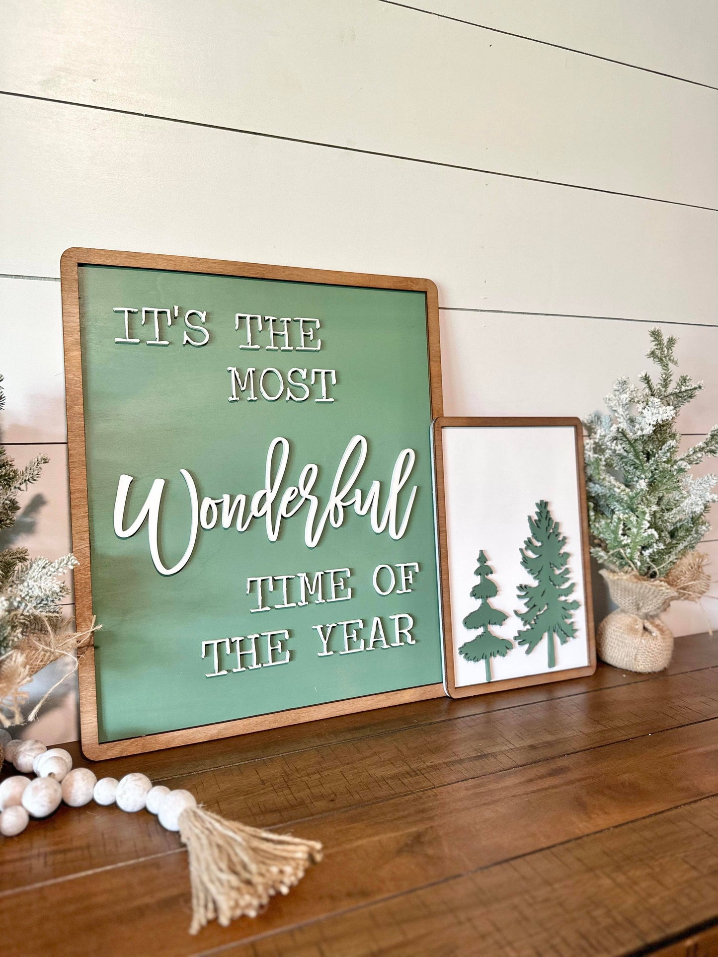 It's the most wonderful time of the year Christmas Sign Set