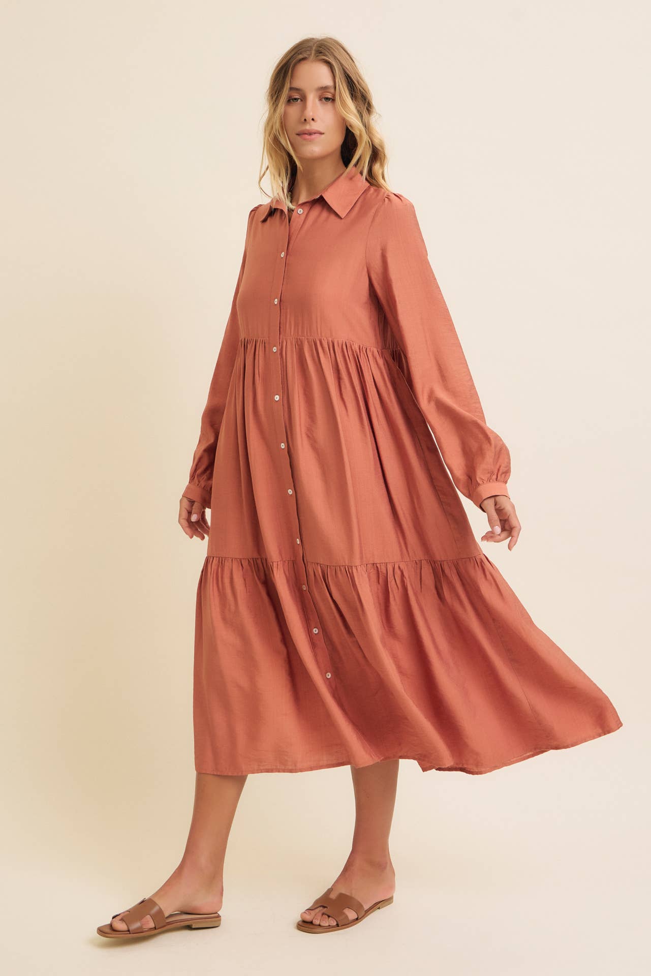 Button Down Midi Dress