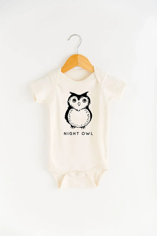 Night Owl Baby Bodysuit | Onesie | Baby Clothing | Summer Gift