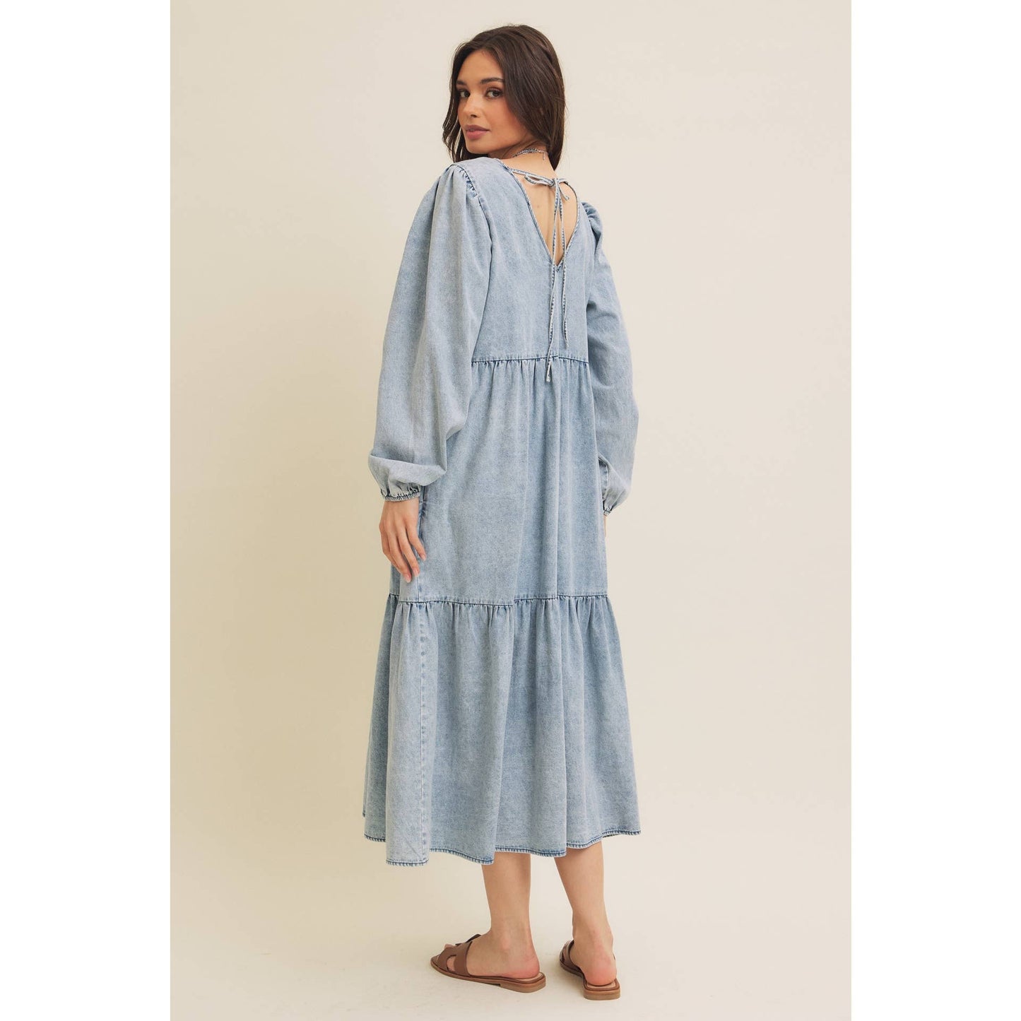 Acid Denim Wash Denim Dress